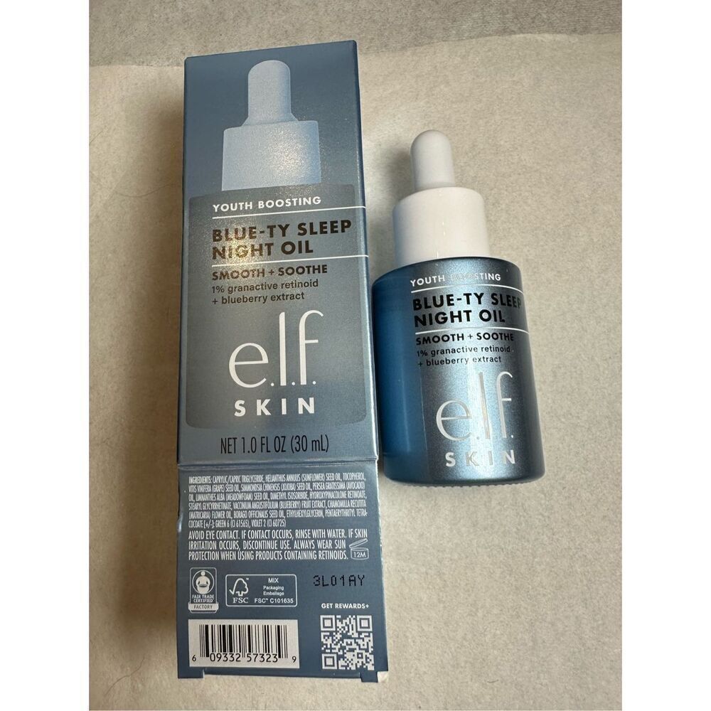 e.l.f. SKIN Youth Boosting Blue-ty Sleep Night Oil Facial Treatment - 1 fl oz